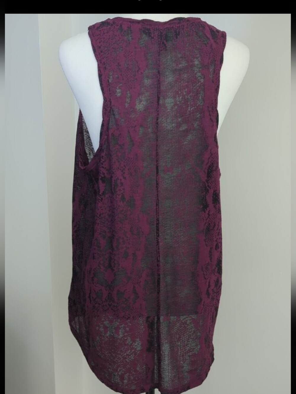 Pair of Rock & Republic Embellished Snakeskin Racerback Tank Tops Teal Maroon - Picture 9 of 16